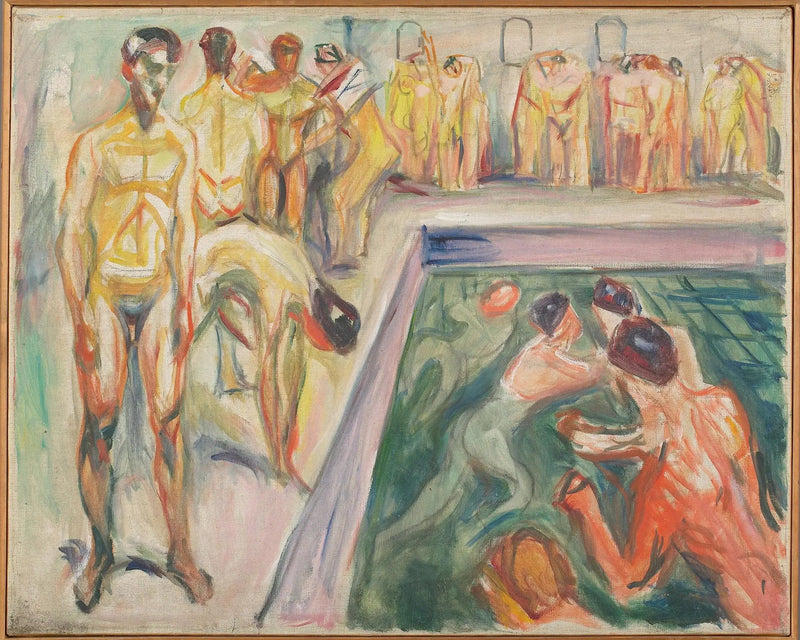 Nøgen mænd ved poolen - Edvard Munch