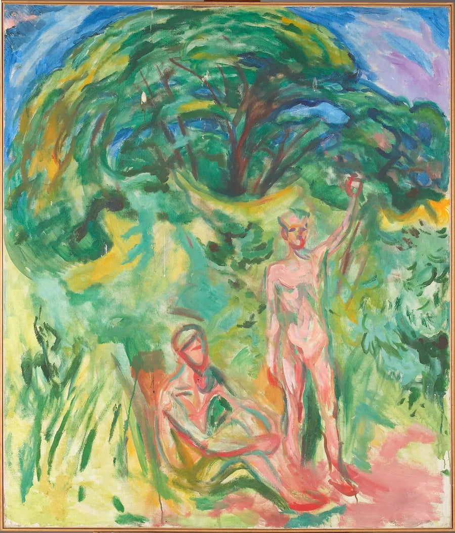 Nøgen menn i skogen - Edvard Munch
