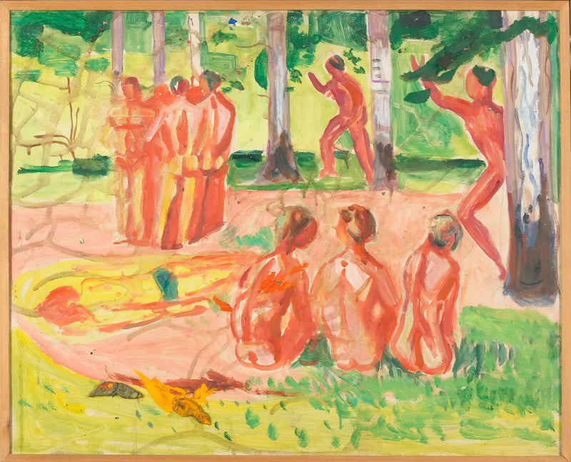 Nudes i en bjørkeskog - Edvard Munch