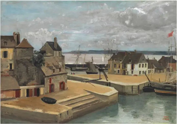 Honfleur, Hus på kaiene - Jean-Baptiste Camille Corot