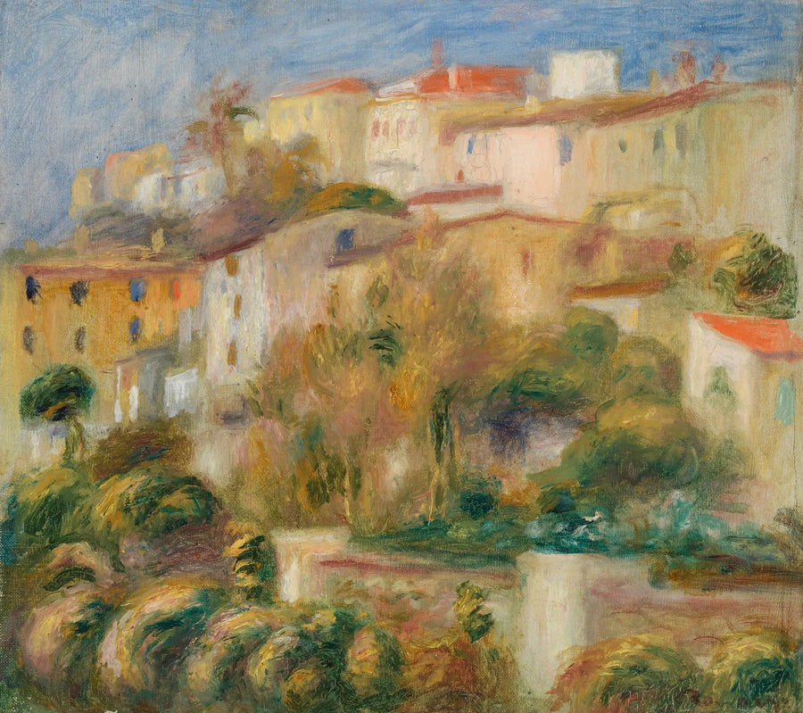 Hus på en bakke (Gruppe av hus på en skråning) - Pierre-Auguste Renoir