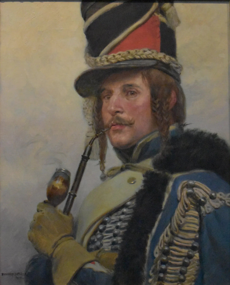 Hussard som røyker pipe - Édouard Detaille