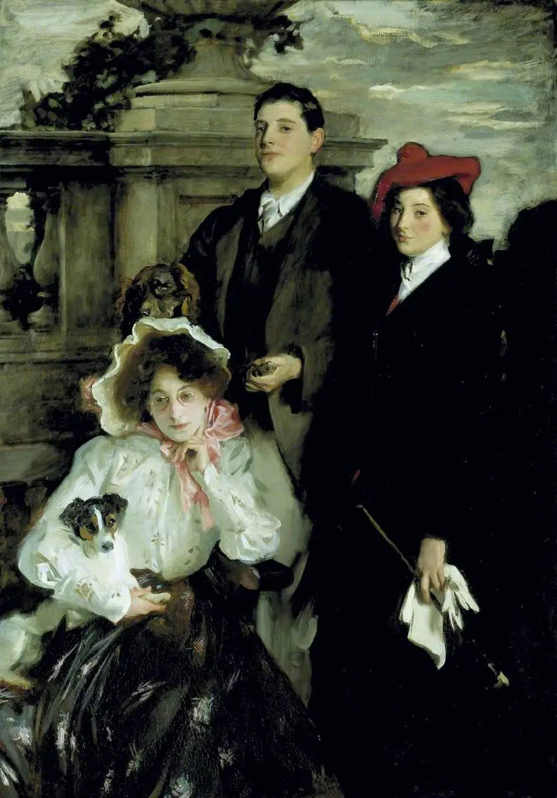 Hylda, Almina og Conway, barn av Asher Wertheimer - John Singer Sargent