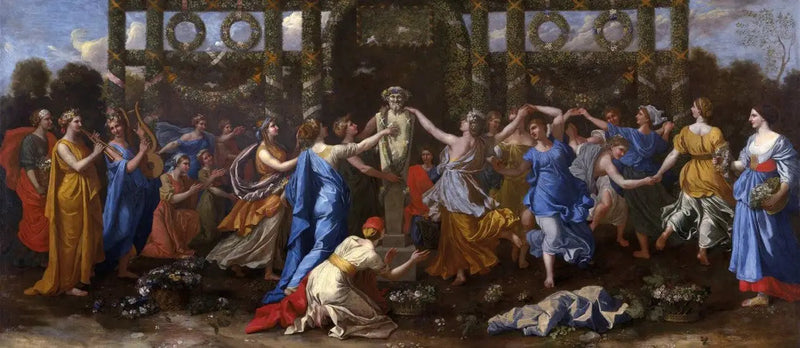 Hyménée travesti som kvinne ved en ofring til Priapus - Nicolas Poussin