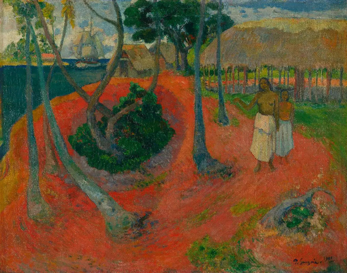 Reproduction du tableau « Idylle à Tahiti - Paul Gauguin » par Alpha Reproduction en peinture à l’huile