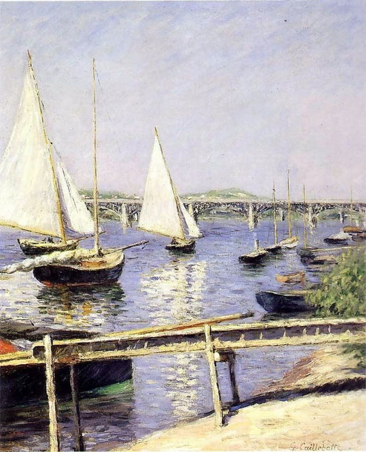 Voiliers a Argenteuil - Caillebotte - Reproductions de tableaux et peintures haut de gamme