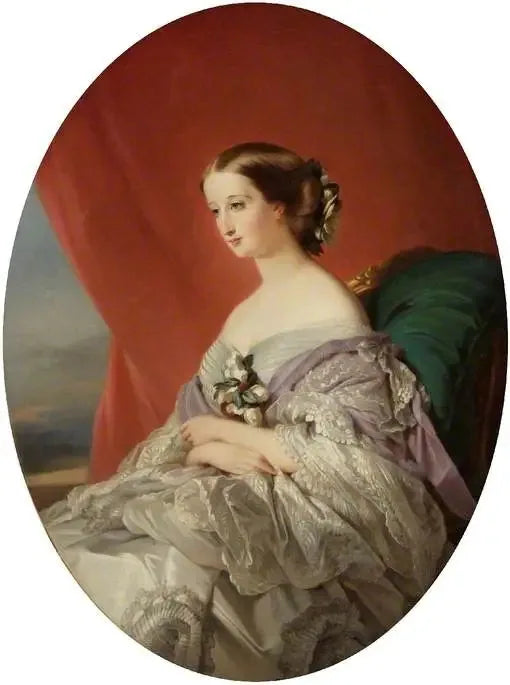 Frøken Eugénie av Frankrike (1826-1920) - Franz Xaver Winterhalter

Source:
Impératrice Eugénie de France (1826-1920) - Franz Xaver Winterhalter