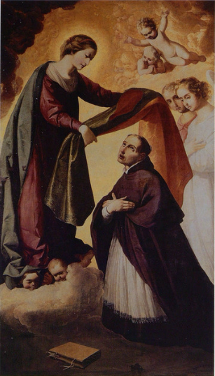 Pålegging av chasuble til Saint Ildephonse - Francisco de Zurbarán