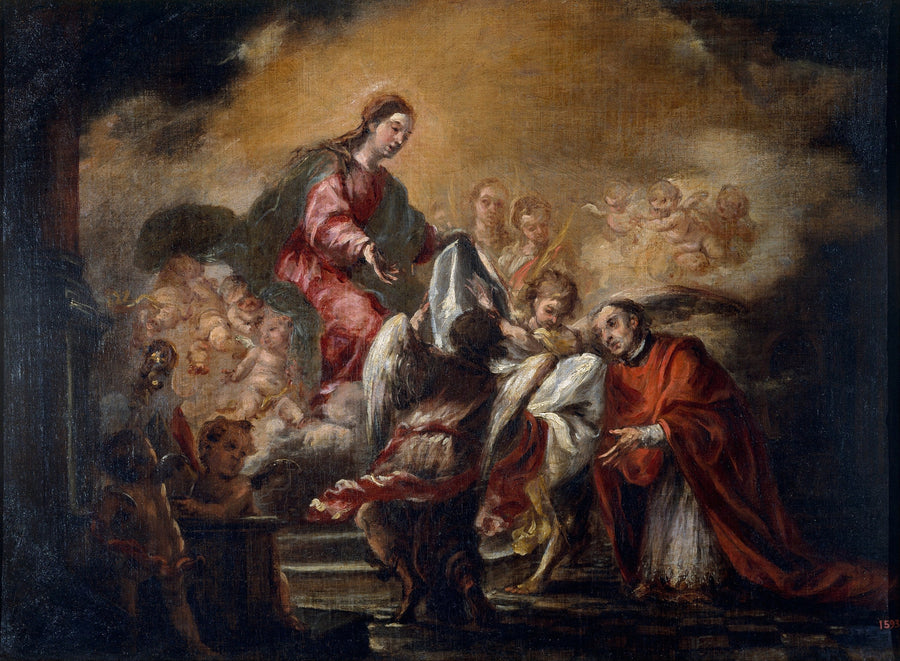 Pålegging av chasuble på Saint Ildéphonse - Juan de Valdés Leal