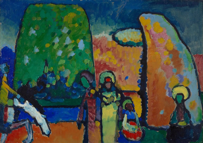 Improvisasjon nr. 2 Begravelsesmarsj (studie) - Vassily Kandinsky