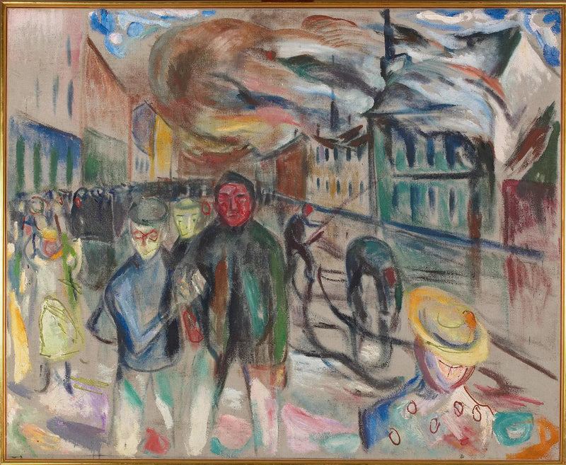 Brann i Grønland - Edvard Munch