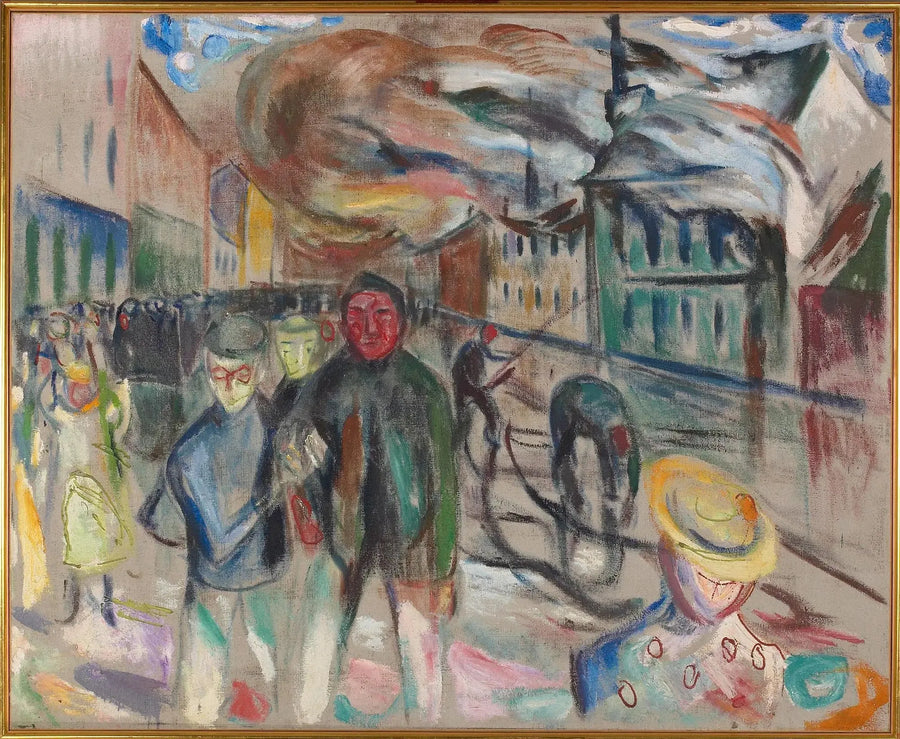 Brann i Grønland - Edvard Munch