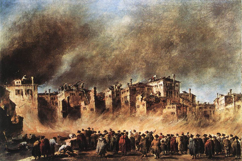 Brann i San Marcuola-området - Francesco Guardi