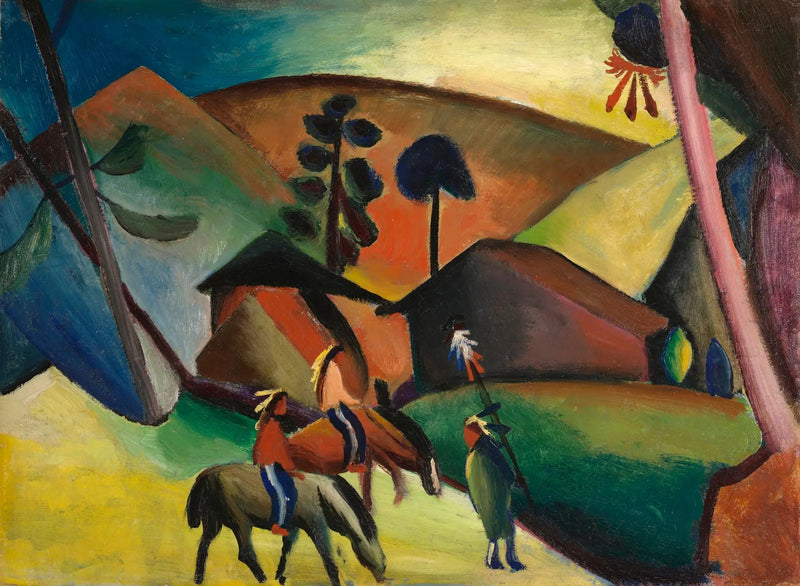 Indianere til hest - August Macke