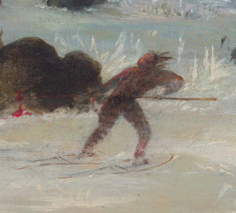 Indiske Assiniboiner som jager bison med snøskøyter - George Catlin

Source:
Indiens Assiniboines poursuivant le bison en raquettes - George Catlin