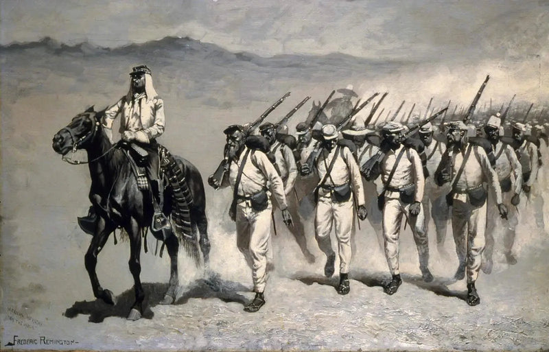 Meixicansk infanteri « På farten » - Frederic Remington

Source:
Infanterie mexicaine « En marche » - Frederic Remington