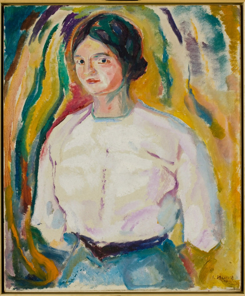 Ingeborg med hendene bak ryggen - Edvard Munch