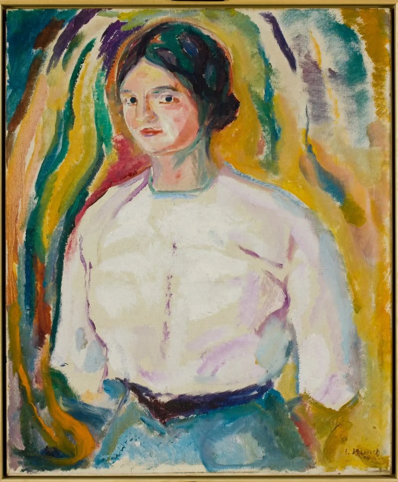 Ingeborg med hendene bak ryggen - Edvard Munch