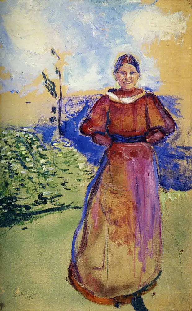 Inger i en rød kjole - Edvard Munch