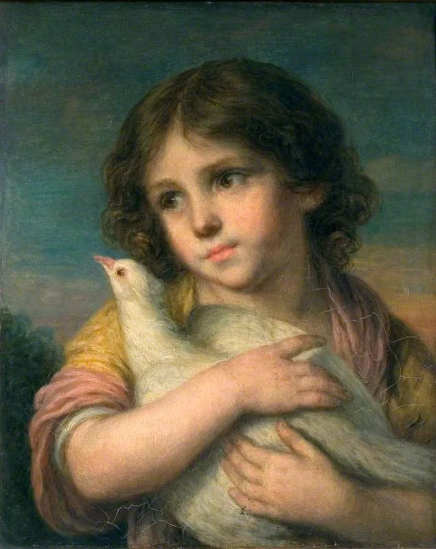 Uskyld: En jente med en due - Jean-Baptiste Greuze