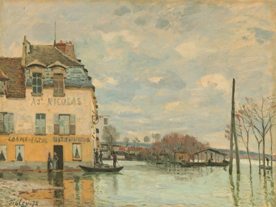 Flom i Port-Marly - Alfred Sisley