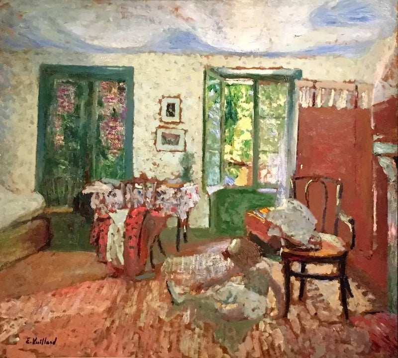 Interiør. Annette ved foten av en lenestol - Édouard Vuillard