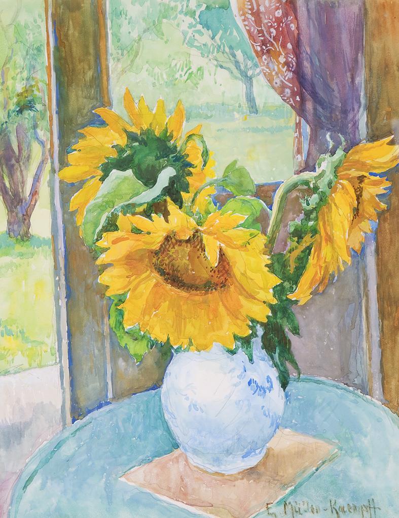 Intérieur aux tournesols de Else Müller-Kaempff, reproduction du tableau