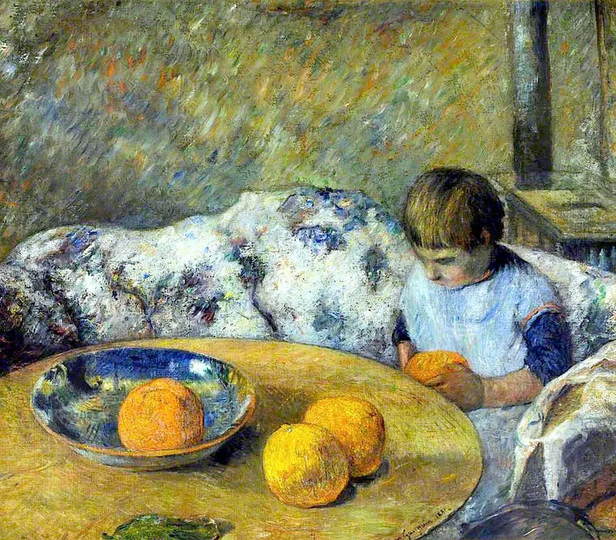 Interiør med Aline Gauguin - Paul Gauguin