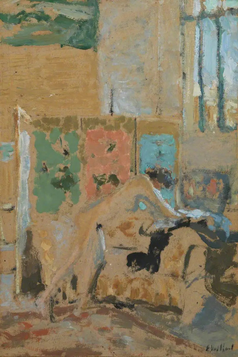 Intérieur avec écran - Édouard Vuillard image 1 reproduction réalisée par Alpha Reproduction