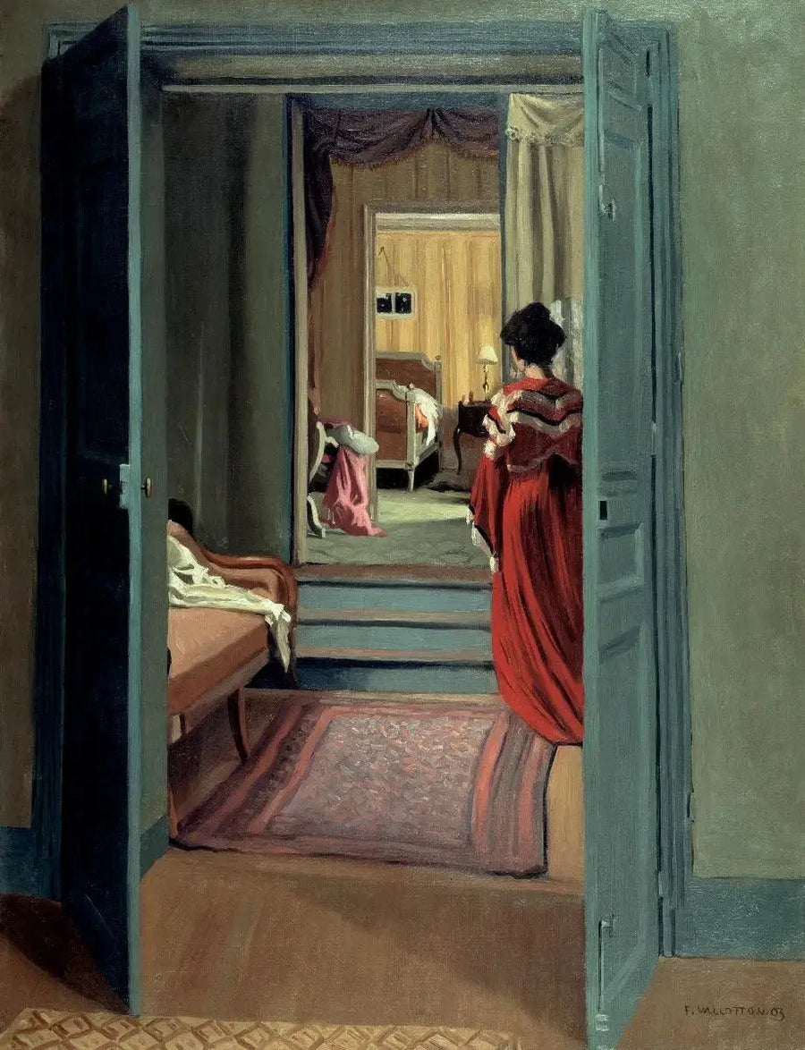 Interiør med kvinne i rødt sett bakfra - Félix Vallotton

Source:
Intérieur avec femme en rouge de dos - Félix Vallotton