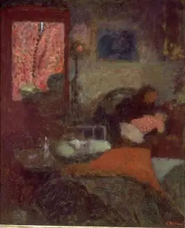 Interiør med mor og barn - Édouard Vuillard