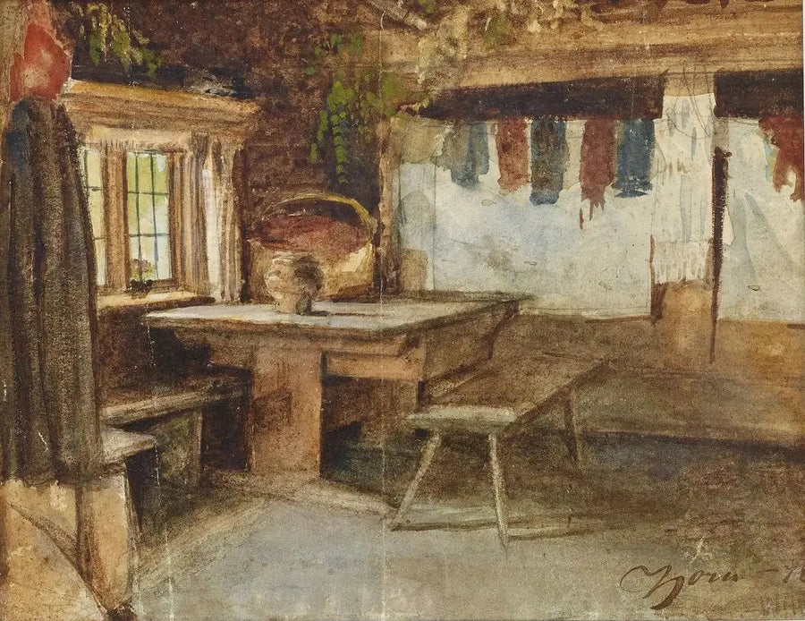 Interiør av en hytte i Mora - Anders Zorn

Source:
Intérieur d'un chalet à Mora - Anders Zorn