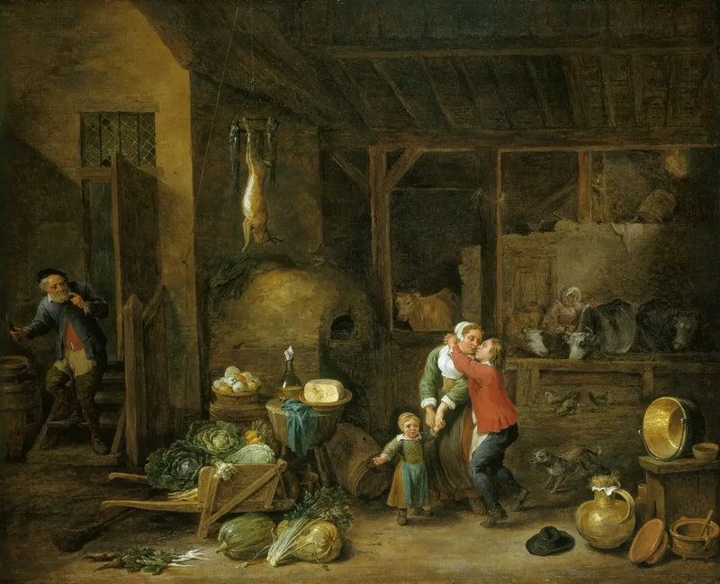 Interiør av et familiehjem med personer (« Den stjålne kyss ») - David Teniers den Yngre

Source:
Intérieur d'une maison familiale avec personnages (« Le Baiser volé ») - David Teniers le Jeune
