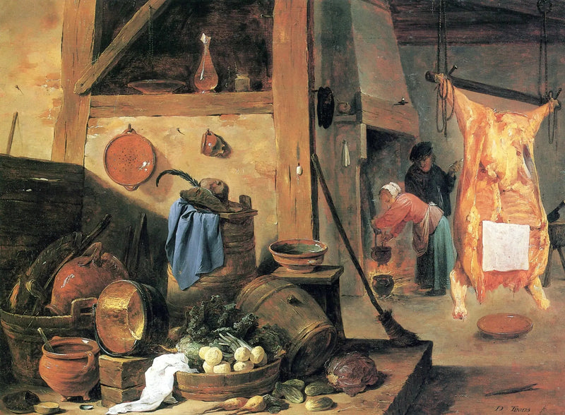 Kjøkkeninteriør med stilleben og slaktet okse - David Teniers den Yngre

Source:
Intérieur de cuisine avec nature morte et bœuf abattu - David Teniers le Jeune