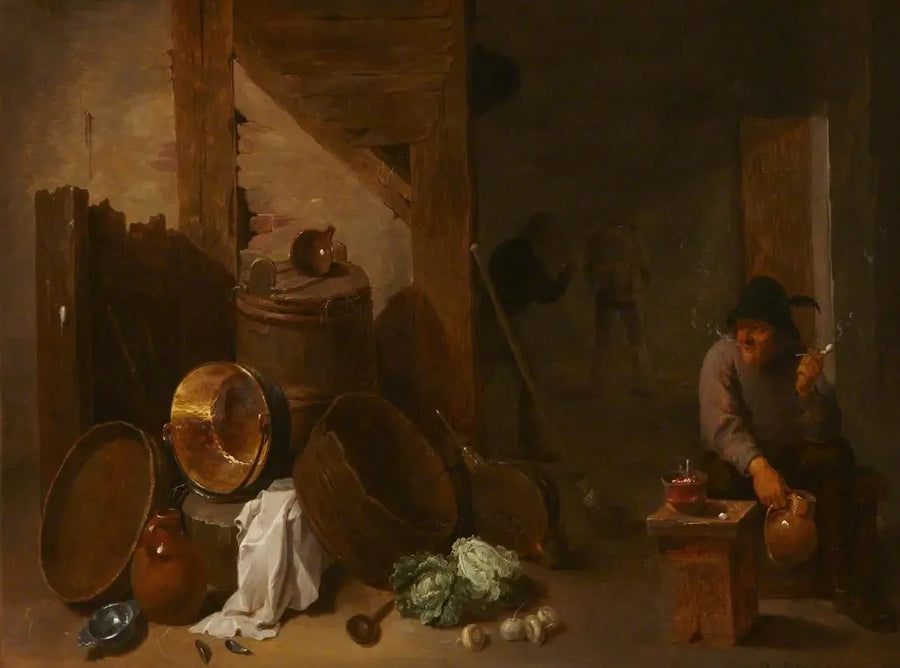 Interiør av kjøkken med Toper og andre bønder i det fjerne - David Teniers den Yngre

Source:
Intérieur de cuisine avec Toper et autres paysans au loin - David Teniers le Jeune