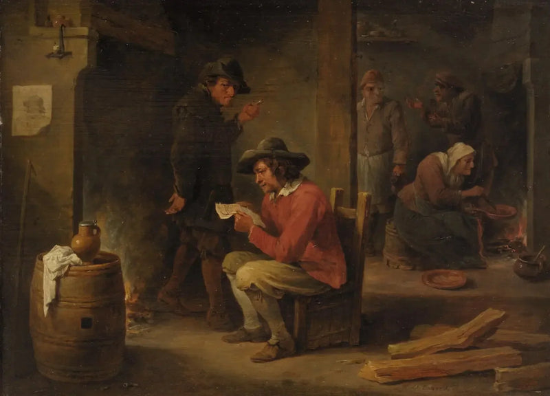 Interiør av gård med avisleser - David Teniers den Yngre

Source:
Intérieur de ferme avec lecteur de journaux - David Teniers le Jeune