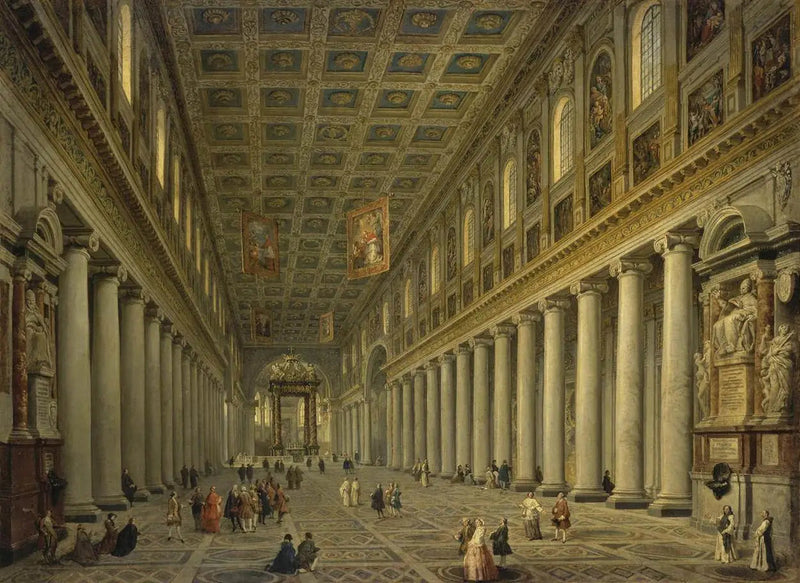 Interiør av basilikaen Santa Maria Maggiore i Roma - Giovanni Paolo Panini

Source:
Intérieur de la basilique Sainte-Marie-Majeure (Santa Maria Maggiore) à Rome - Giovanni Paolo Panini
