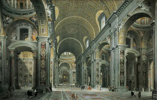 Interiør av Sankt Peter, Roma - Giovanni Paolo Panini

Source:
Intérieur de Saint-Pierre, Rome - Giovanni Paolo Panini
