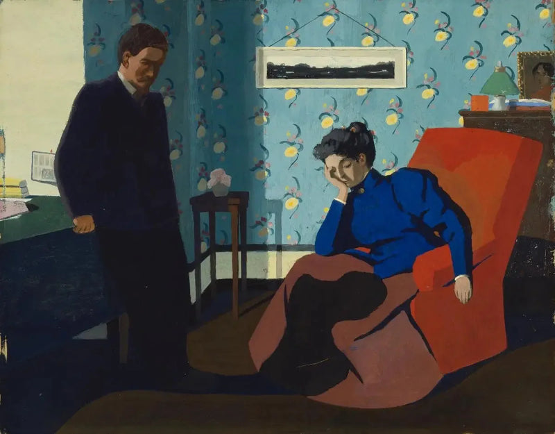 Interiør, rød lenestol og figurer - Félix Vallotton

Source:
Intérieur, fauteuil rouge et figures - Félix Vallotton