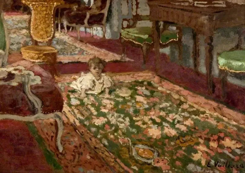 Innendørs: Stuen - Édouard Vuillard