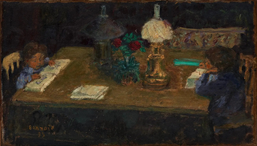 Innendørs: Barna på terrassen - Pierre Bonnard