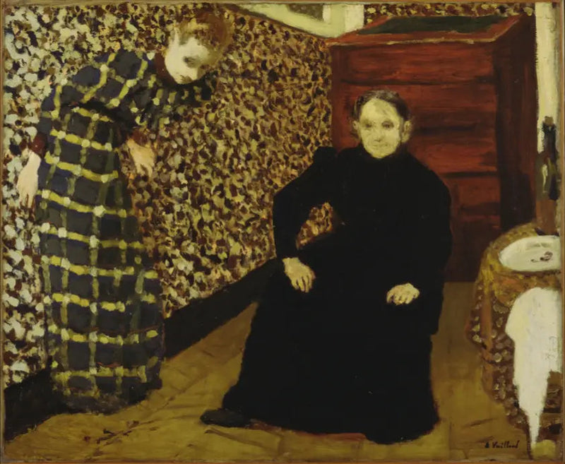 Innvendig Mor og Søster av Kunstneren - Édouard Vuillard