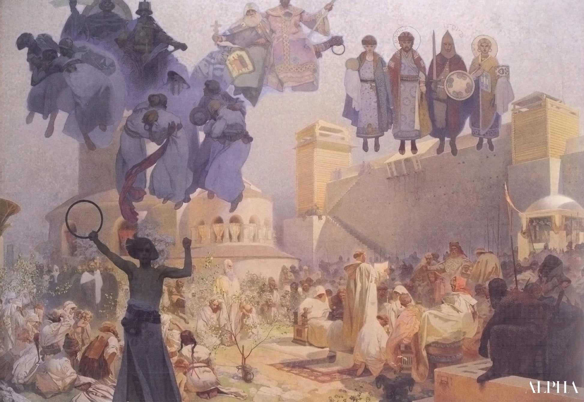 Introduksjon til slavisk liturgi - Mucha - Reproduksjoner av høykvalitets malerier og bilder