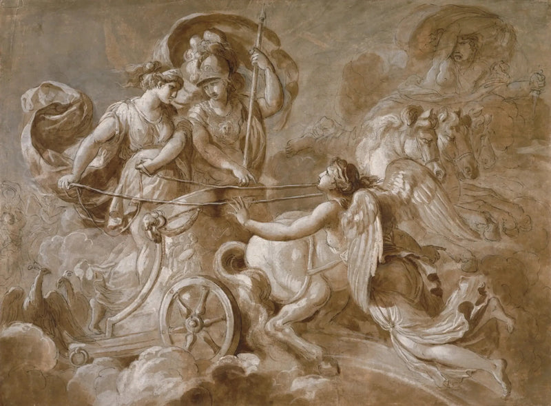 Iris som nærmer seg Athena og Héra

Source:
Iris s'approchant d'Athéna et d'Héra - Louis Jean François Lagrenée