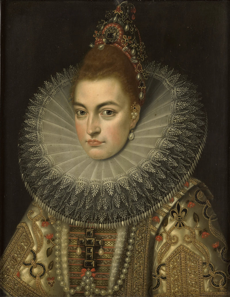 Isabelle Clara Eugénie de Habsbourg (1566-1633). Épouse de l'archiduc Albert d'Autriche - Frans Pourbus le Jeune