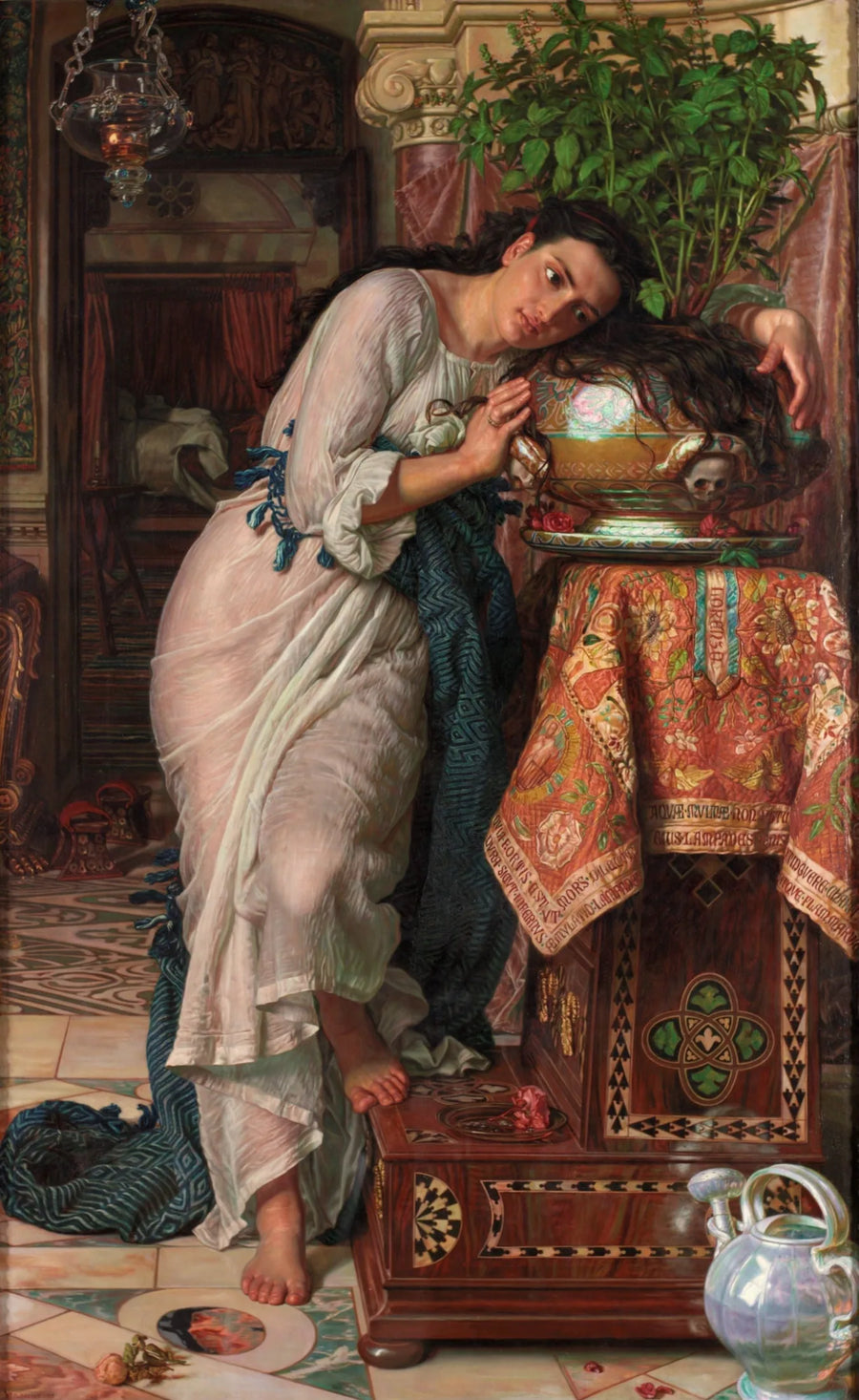 Isabelle og basilikumkrukken - William Holman Hunt
