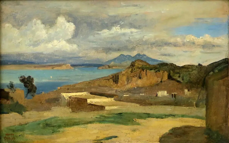 Ischia, utsikt over skråningene på Mount Epomeo - Jean-Baptiste Camille Corot