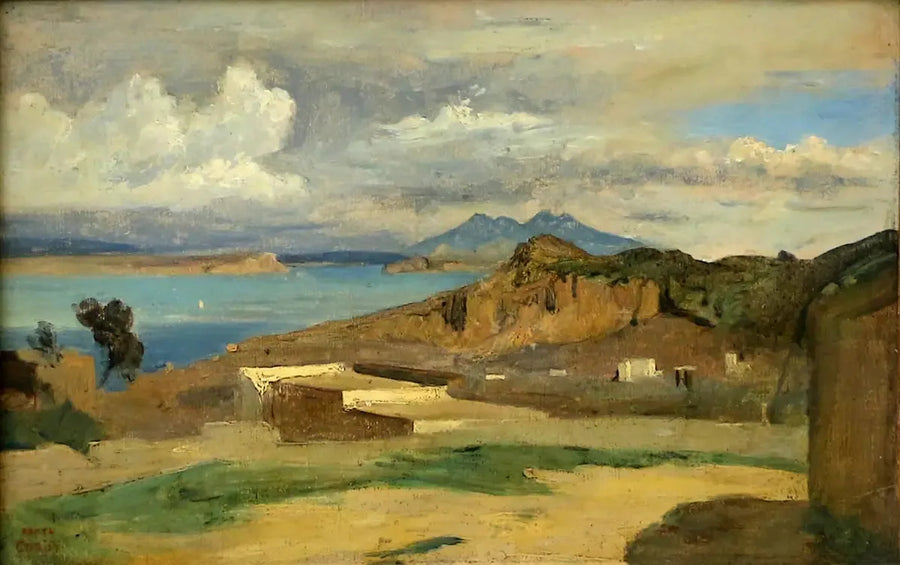 Ischia, utsikt over skråningene på Mount Epomeo - Jean-Baptiste Camille Corot