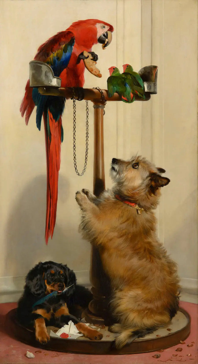 Islay, Tilco, en ara og to uatskillelige - Edwin Henry Landseer

Source:
Islay, Tilco, un ara et deux inséparables - Edwin Henry Landseer