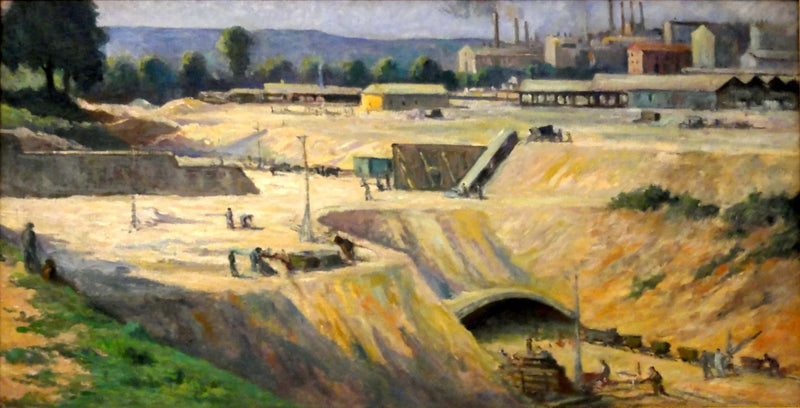 Issy-les-Moulineaux, byggeplass for metrobane - Maximilien Luce
